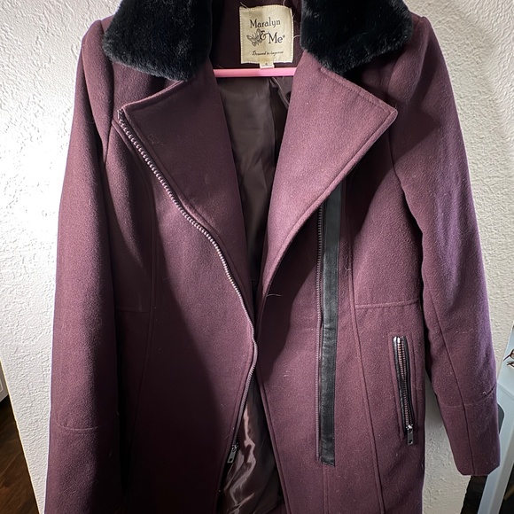 Maralyn & Me Maroon Coat - Picture 1 of 6